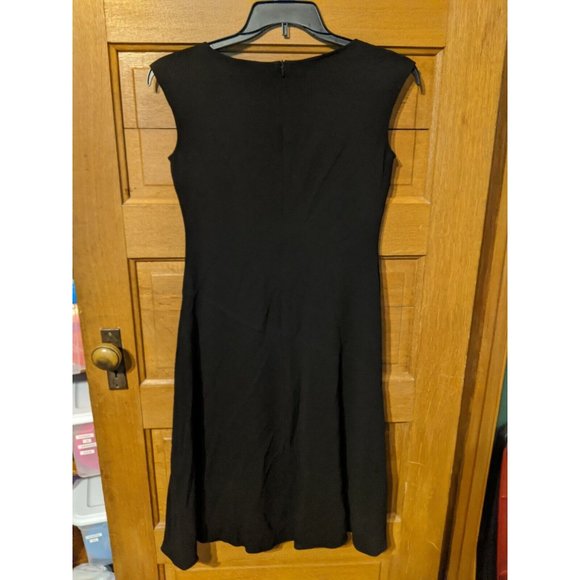 Ralph Lauren Size 2 Sleeveless Dress Black Lined Fit Flare - Picture 3 of 5